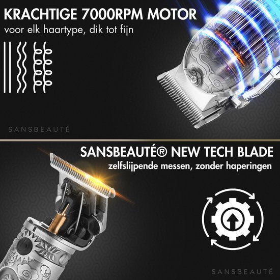Professionelle kabellose 4-in-1 Haarschneidemaschine - Haarschneider Herrenkopfhaar - Cheveux Haar - Haartrimmer - Friseur Haar Maschine - Haarschneider - Trimmer Bart - Friseur Haarschneider - Friseur Buddha Trimmer - Barbier Set