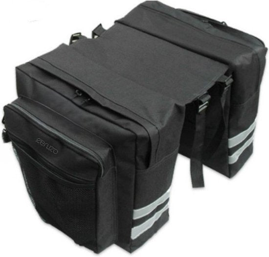 Ceruzo Double Bicycle Bag - 20 Liter - Fahrradtasche - Wasserabweisend- Kompakt- Sportlich - Schwarz