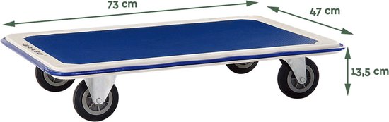 BRASQ Transportwagen - Kapazität 150 KG - Plattformwagen - Möbelroller - Dolly - Transportwagen - Lagerwagen - Plattformwagen