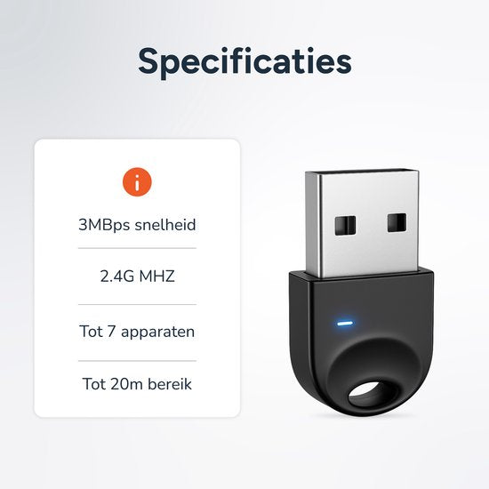 Skoov Bluetooth Adapter für USB - Laptop & PC - Für Maus, Kopfhörer, Tastatur, Lautsprecher etc - Dongle - Stick - Stecker - Sender - Empfänger - Zubehör
