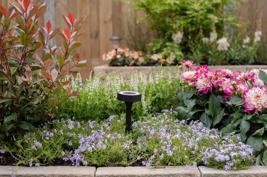 Luxform AYR Orange Solar Gartenleuchten - 2 Stück - LED - Schwarz