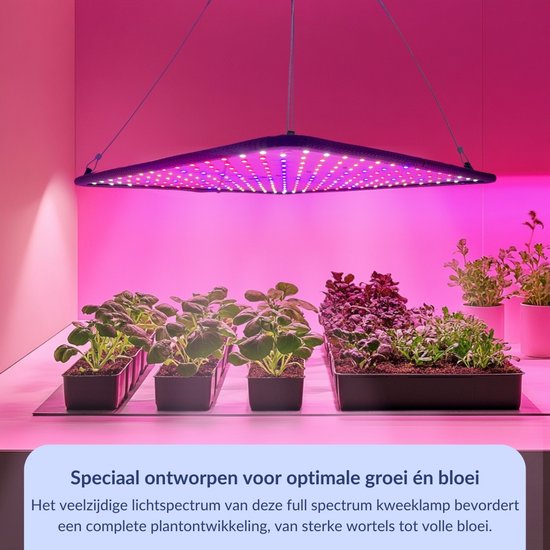 a sunny day LED Wachstumslicht - Wachstumslampe - Vollspektrum - grow & bloom - Wachstumslicht - Wachstumslampe Vollspektrum - 45 Watt - 30 x 30 cm - 225 LEDs
