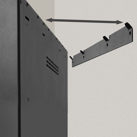 tectake® Wandkamin - Elektrokamin - Atmosphärischer Kamin - 106,5 x 12 x 43 cm - 900W & 1800W - Steuerung per Fernbedienung oder App - mit Thermostat - Ofen - mit Heizung - Kamine - Holz- und Glüheffekte - 3D-Flammen - Timer