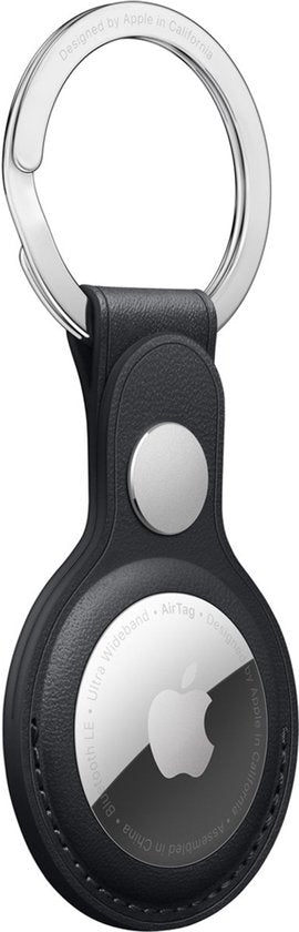 Apple - Airtag Schlüsselanhänger - Leder - Schwarz