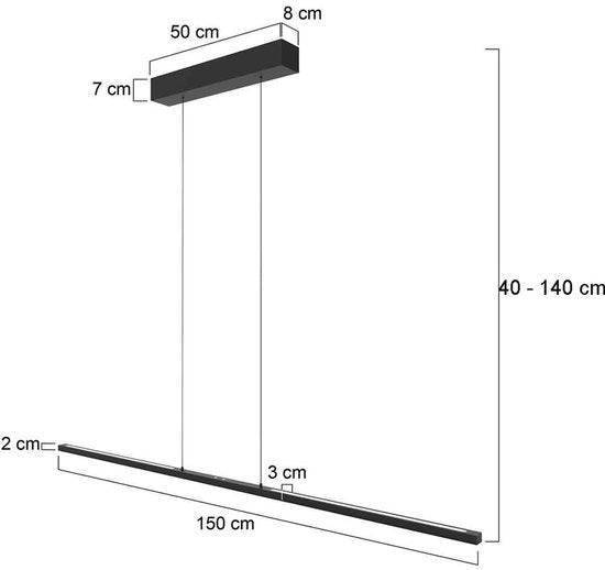 Steinhauer - Pendelleuchte - Bande - schwarz - Metall - Designleuchte - LED - 3995ZW