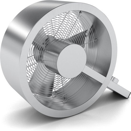 Stadler Form Q Bodenventilator - Gebürstetes Metall - 2400 m³/h - Silent & Design - 3 Stufen - 40 m² / 100 m³