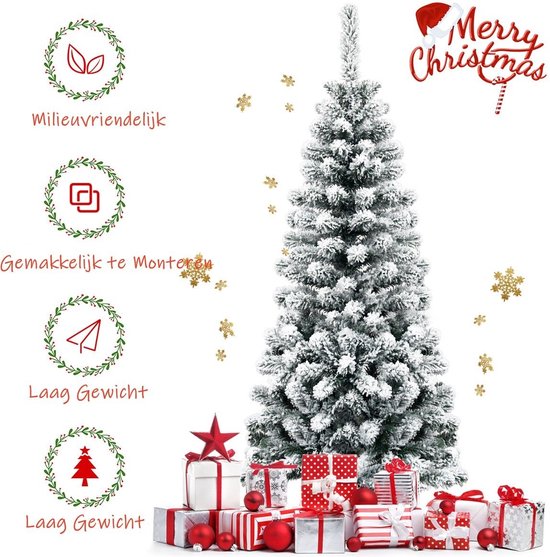 Coast Künstlicher Weihnachtsbaum - Weiß verschneit - MIT Premium PVC Nadeln - 135cm