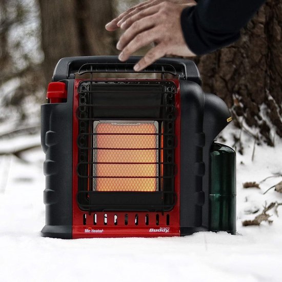 Mr Heater Tragbarer Gasherd - Gasheizung mit Gasflasche - Camping Gasherd - Schwarz/Rot
