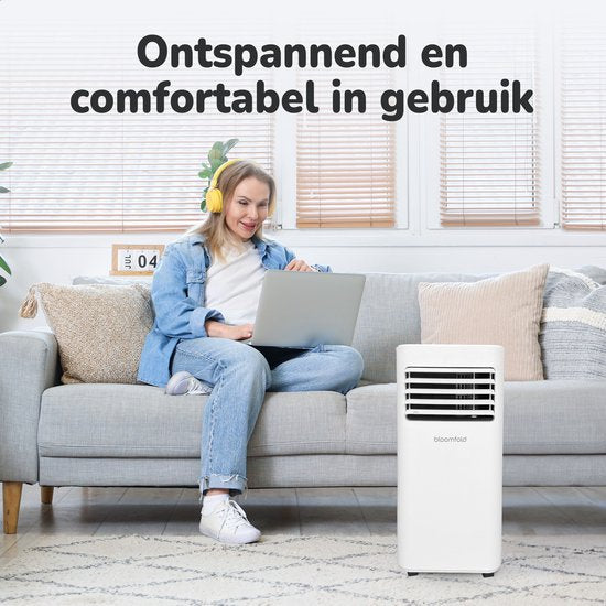 Bloomfold Mobile Air Conditioner - 9.000 BTU - 4-in-1 - Klimaanlage mit Fensterdichtungs-Kits - Schlafzimmer-Klimaanlage - Wohnzimmer-Klimaanlage - kühlt bis zu 25mÂ²