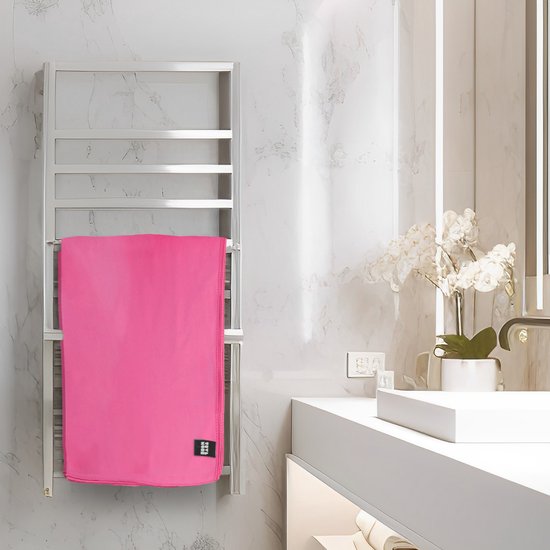 TRVLMORE Mikrofaser-Reisehandtuch-Set - 2 Stück - Groß (75 x 150 cm) & Extra groß (90 x 180 cm) - Mikrofaser - Pink