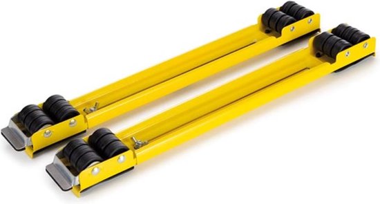 Toolland Ausziehbare Möbelrollen, 2-teilig, ausziehbar von 44,5 cm auf 70 cm, Tragfähigkeit 250 kg