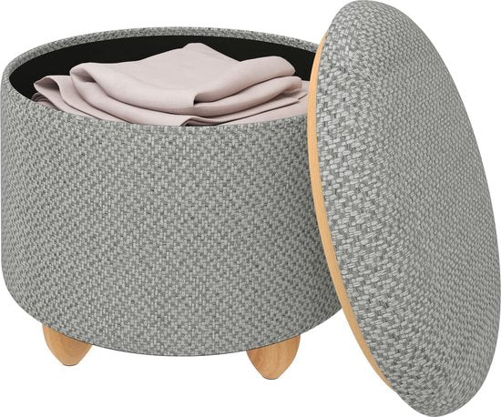 Rootz Hocker - Hocker - Hocker - Ablagefläche - Bank - Hocker - Möbelstück - Hellgrau - Ø39x33 cm