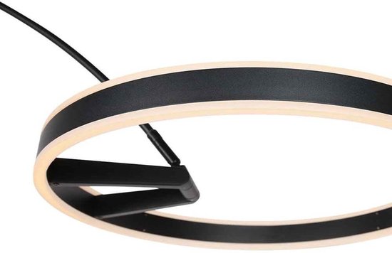 Steinhauer - Stehleuchte - Ringlux - schwarz - Metall - Bogenlampe - LED - 4130ZW
