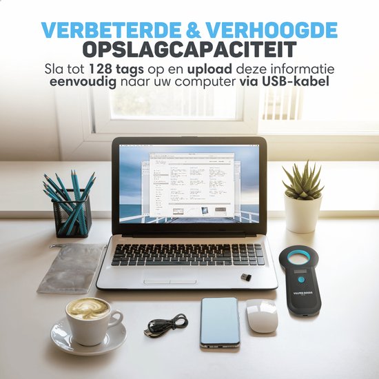 Vulpes Goods® Pets Chip-Lesegerät - Für alle Tiere und Heimtiere - Inkl. Reisetasche - PRO Version