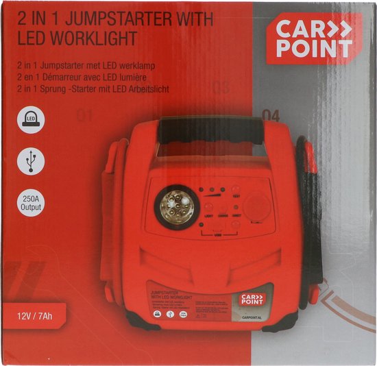 Carpoint Starthilfe 12V/7AH 2in1 LED 250A
