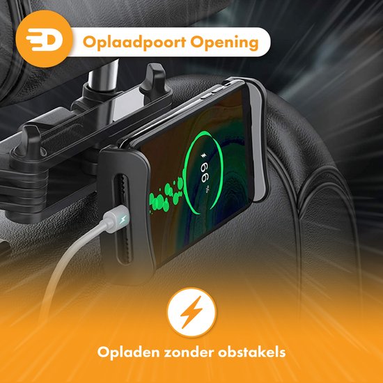Tablet-Halter Auto - Kopfstütze - 360 Grad drehbar - Geeignet für Tablet, Telefon und mehr
