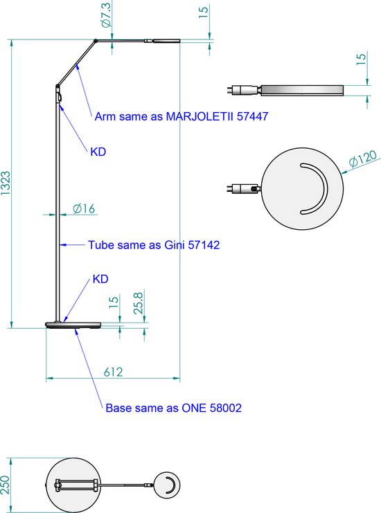 Steinhauer – Stehlampe – Soleil – schwarz – Kunststoff und Metall – Designlampe – LED – 3257ZW