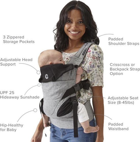 Contours Baby 5-in-1 Babytrage Travel - graphit