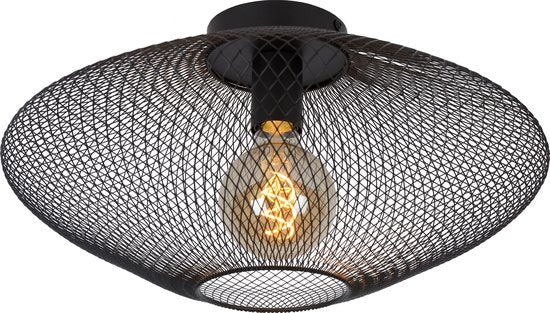 Lucide MESH – Deckenleuchte – Ø 45 cm – 1xE27 – Schwarz
