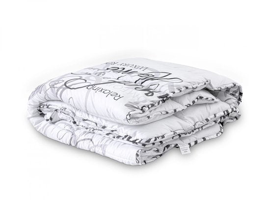 Sleeptime Bettdecke ohne Bezug - Bedruckte Bettdecke - Farbige Bettdecke - Bettdecke mit Druck - 200x200 cm - Weiß