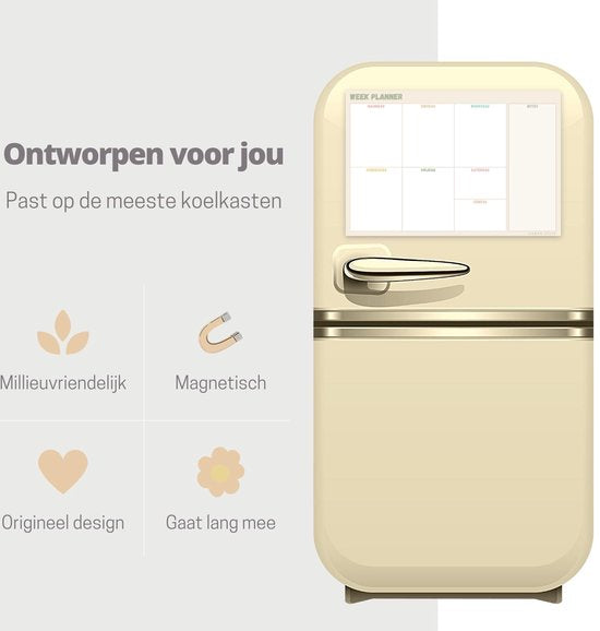 Magnetischer Wochenplaner Whiteboard (1) - Planer magnetisch - Planungstafel - Familienplaner - Monatsplaner magnetisch