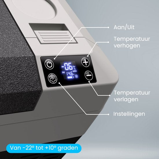 Auronic Electric Cool Box - Frigobox - Kompressor - 12V 230 Volt - Auto - 25L - Schwarz/Grau