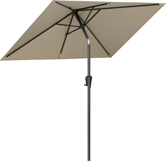 LifeGoods Sonnenschirm - Garten - 210x140cm - 30° neigbar - Wasserdicht - UPF50+ - Taupe