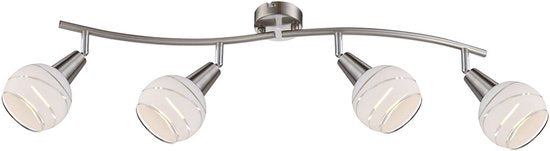 Strahler-Serie Globo Elliot XL - 700x315x211 mm (LxBxH) - 4 Leuchten - Nickel matt