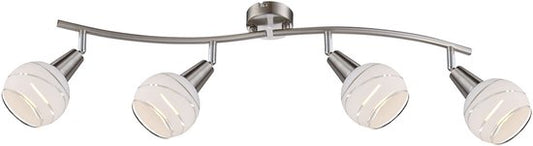 Strahler-Serie Globo Elliot XL - 700x315x211 mm (LxBxH) - 4 Leuchten - Nickel matt
