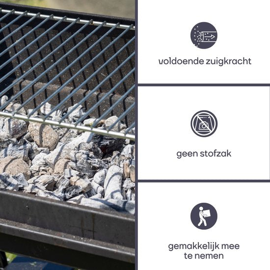 Perel Mini-Aschesauger, Kaminsauger, Aschesauger, Kaminsauger, Grillsauger, Trockensauger mit flexiblem Schlauch 0,3 m, HEPA-Filter, Saugfunktion, ohne Beutel, 600 W, 4 L
