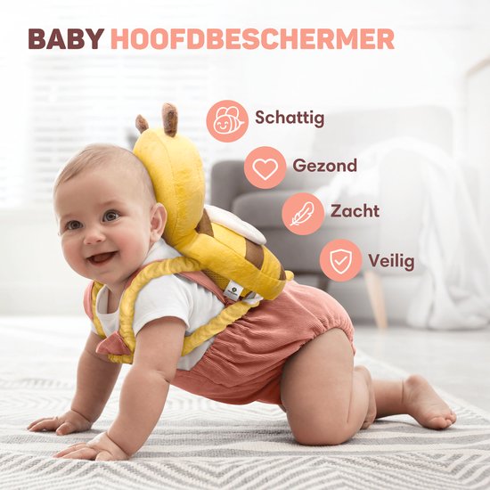 Vulpes Goods® BabyCare - Baby Kopfkissen - Baby Sicherheitskissen - Sturzrucksack - 3D Atmungsaktiv - Sicheres Laufen lernen - At