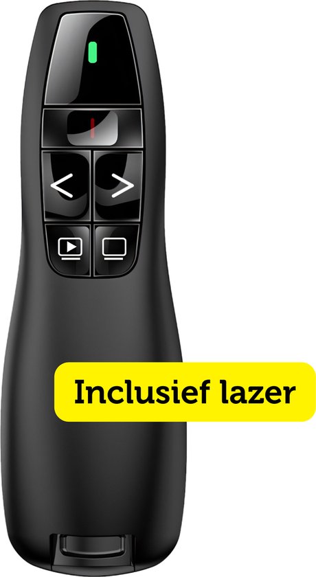 Garpex® Wireless Presenter - Präsentationsklicker - Wireless Presenter - Powerpoint-Fernbedienung - Laserpointer - Wireless