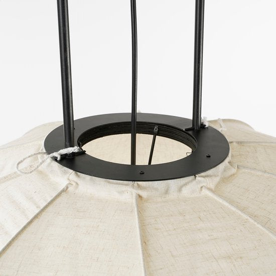 Mica Decorations Pego Pendelleuchte - H94 x Ø83 cm - Leinen - Off White
