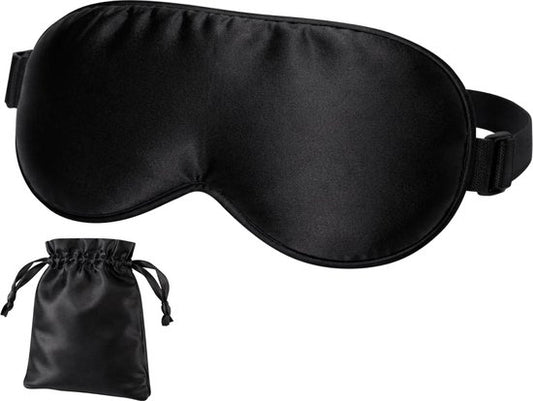 Nuvance Schlafmaske - Seide - Augenmaske - Verstellbar - Atmungsaktives Design - für Männer & Frauen - Schlafmasken