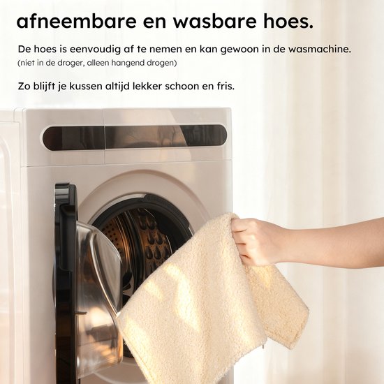 Wärmekissen - 3 Wärmestufen - Wärmekissen wiederaufladbar - 10k mAh Powerbank - Kabellos - Wärmekissen - 40 x 40 cm - Bouclé Off-white - Saaf Comfort