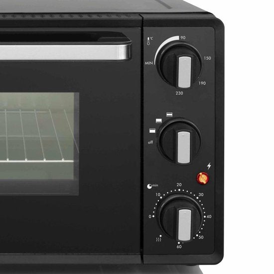 Tristar Freistehender Kompaktbackofen OV-3620 - 19 Liter Backofen - 1300 Watt - Ober- und Unterhitze - Schwarz
