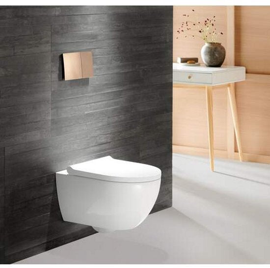 Geberit Acanto Wand-WC-Set – Tiefspülung – Turboflush 36 x 53 cm – WC-Sitz – Softclose – Schnellverschluss – weiß