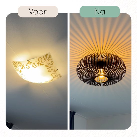 Nolt Deckenleuchte - Deckenleuchte E27 Lampe - Industrial - ⌀ 40cm - Schwarz