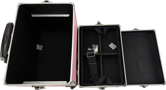 Friseurkoffer Trolley - Schminkkoffer Make-up Nagelkoffer - Schminkkoffer - Beauty Case - rosa