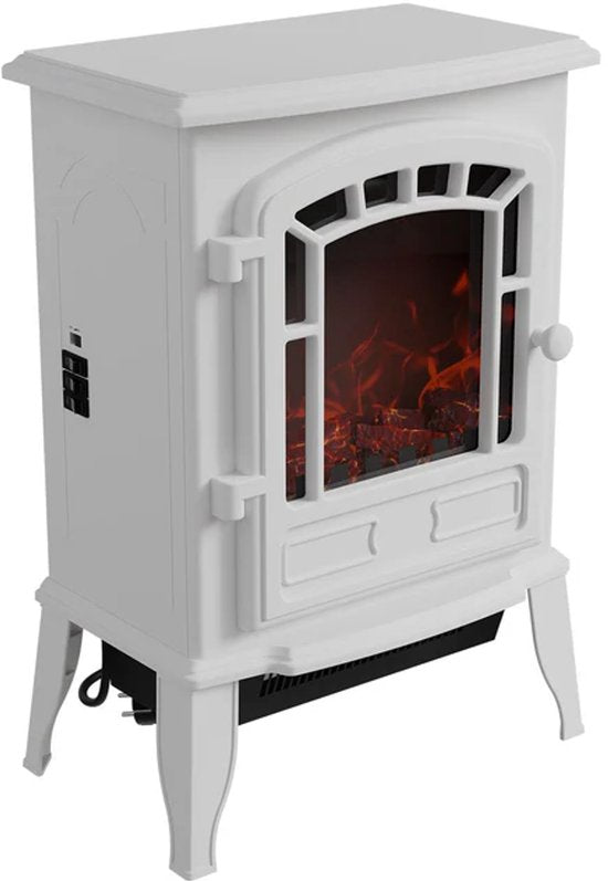Elektrischer Kamin - Inkl. Flammeneffekt - Weiß