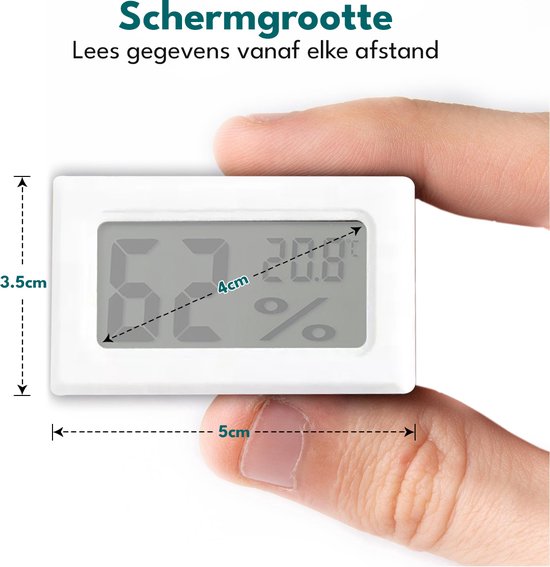 Ease Electronicz Hygrometer - Wetterstation - Luftfeuchtigkeitsmesser - Thermometer für Innenräume - inkl. Batterien