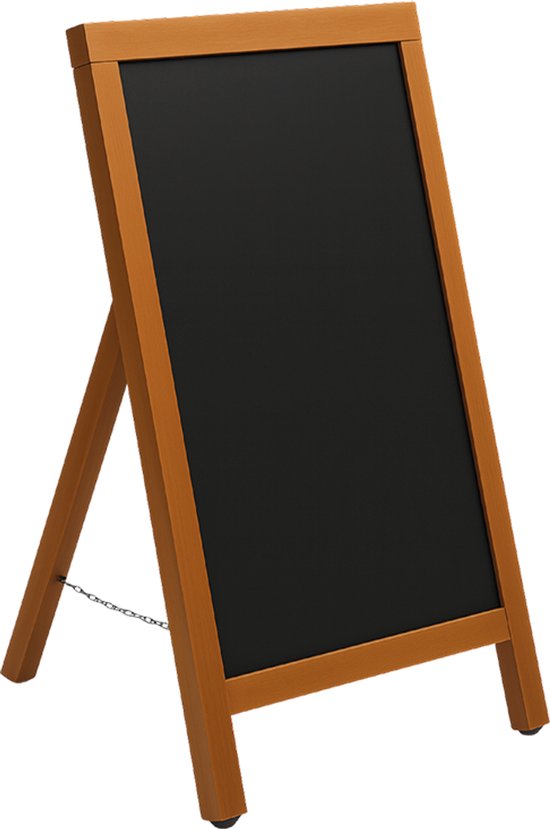 BRASQ Kreidetafel Mahagoni - 55x 85 CM - Kreidetafel - Werbeschild - Bürgersteigschild - Einseitig - für Innen und Außen - Gastgewerbe