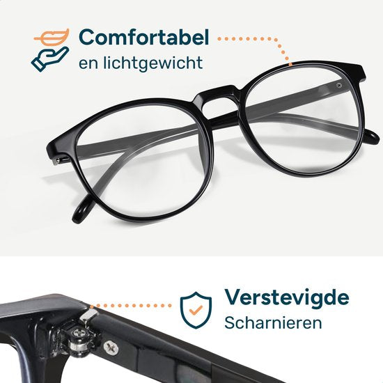 Alyze Blue Light Glasses - Blaulichtbrille - 5,4 x 1,6 x 14,3 cm - Mattschwarz
