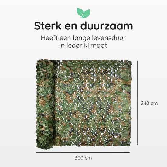 Volcan Tarnnetz 300x240 - Langlebiges Schattentuch für optimalen Tarnungseffekt - Grün