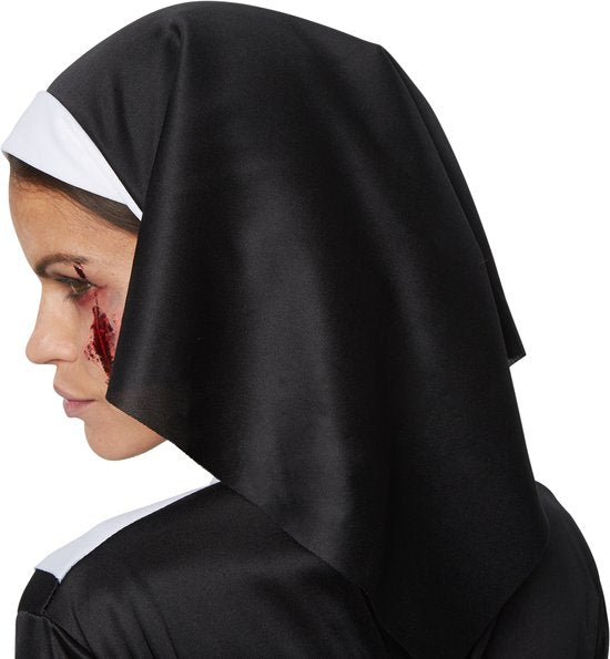 Dressforfun Creepy nun - M - Kostüm Karneval - Halloween - Verkleiden - Partykleidung - Partykleidung - Partykleidung