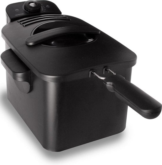 Inventum GF431B - Fritteuse - 3 Liter - bis zu 190 Grad - 2200 Watt - Kaltzone - Fritteuse - Schwarz