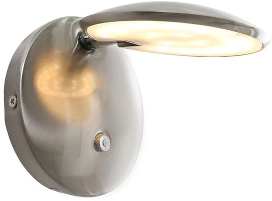 Steinhauer Zenith LED - Wandleuchte Modern - Stahl - H:12cm - Ø:12cm - Universal - Für Innen - Metall - Wandleuchten - Schlafzimmer - Wohnzimmer