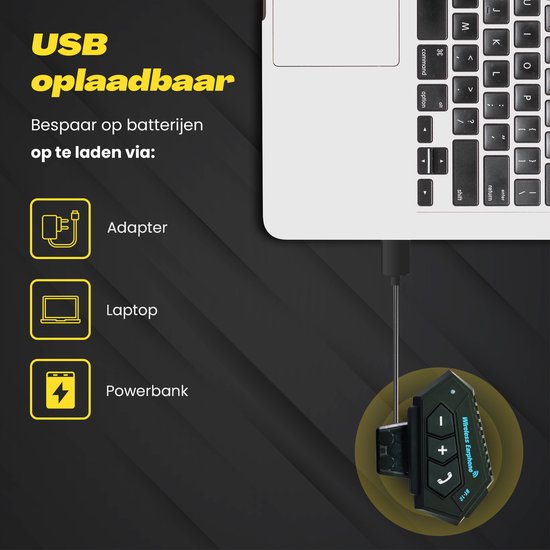 Motorradhelm-Bluetooth-Headset – mit Mikrofon für den Helm – wasserdicht – universelle Passform