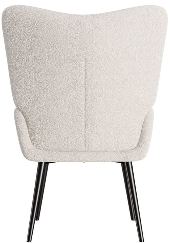 Sessel / Liegestuhl Odense - Beige - Bouclé-Stoff