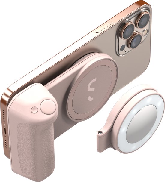 Shiftcam SnapLight Smartphone Ringlicht – 4 Helligkeitsstufen – Wiederaufladbar – MagSafe kompatibel - Rosa